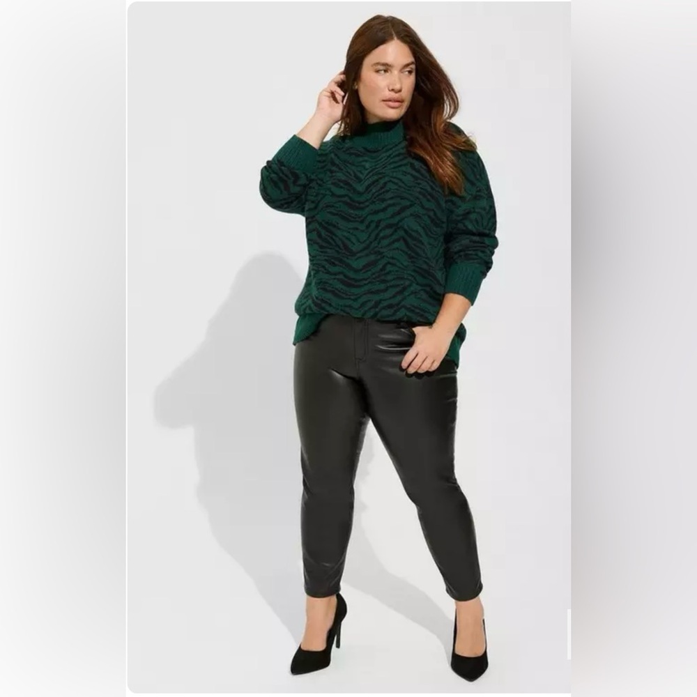 Torrid Plus Size - Perfect Skinny Faux Leather Mid Rise Pant-Size 18Regular